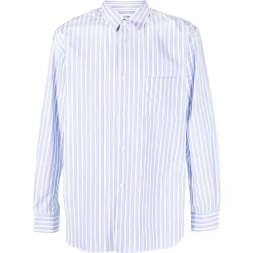 Striped Shirt with Chest Pocket , male, Sizes: M - Comme des Garçons - Modalova