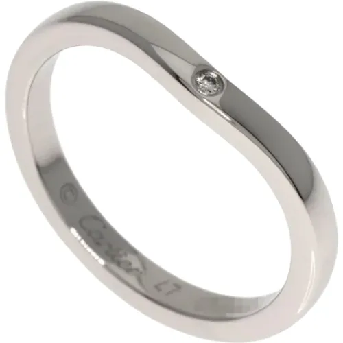 Pre-owned Platinum rings , female, Sizes: ONE SIZE - Cartier Vintage - Modalova