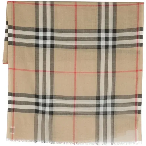 Exaggerated Check Printed Scarf , female, Sizes: ONE SIZE - Burberry - Modalova