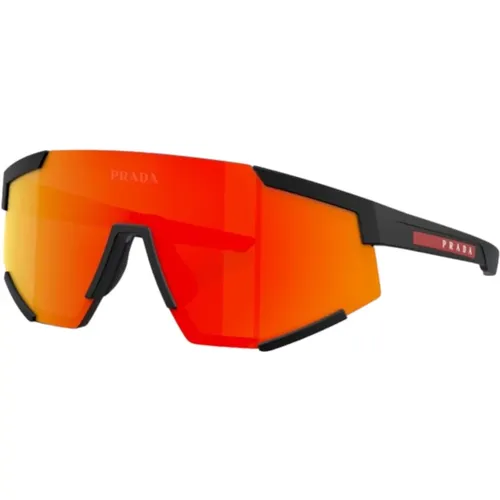 Stylish Sunglasses Brown Mirror Orange , male, Sizes: ONE SIZE - Prada - Modalova