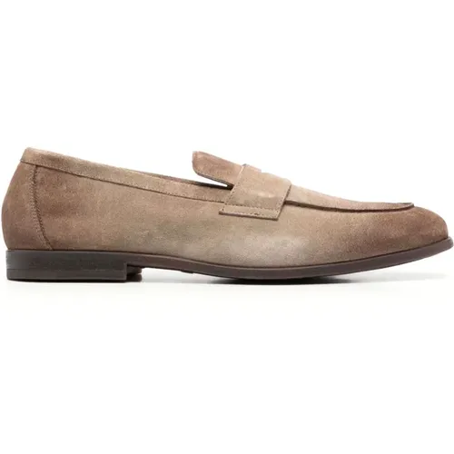 Sophisticated Brown Suede Loafers , male, Sizes: 6 UK, 10 UK, 11 UK - Doucal's - Modalova