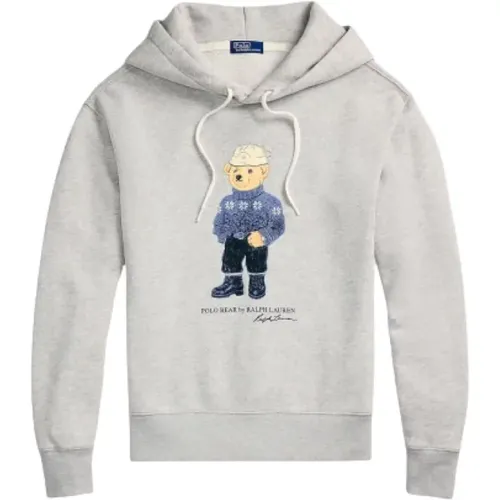 Bären Hoodie Sweatshirt Lässiger Stil , Damen, Größe: L - Polo Ralph Lauren - Modalova