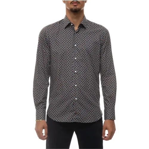 Abstract Design Casual Shirt , male, Sizes: 5XL, 2XL - Càrrel - Modalova