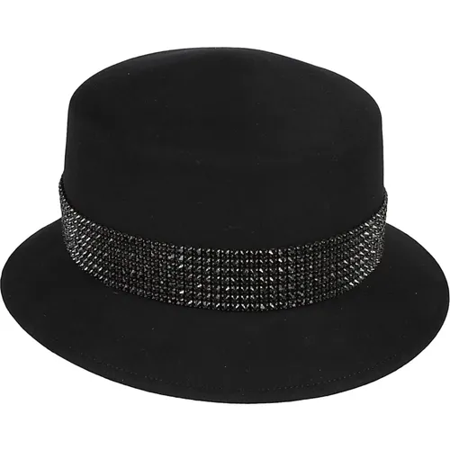 Spike-Stud Fedora Hat , female, Sizes: M - Maison Michel - Modalova