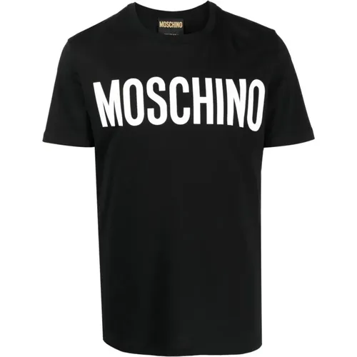Schwarze T-Shirts und Polos , Herren, Größe: 2XL - Moschino - Modalova