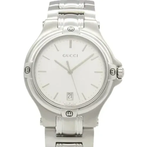 Pre-owned Stainless Steel watches , male, Sizes: ONE SIZE - Gucci Vintage - Modalova