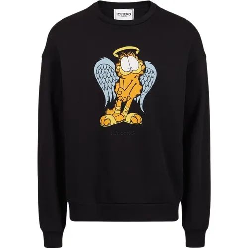 Garfield Design Sweatshirt , Herren, Größe: XL - Iceberg - Modalova