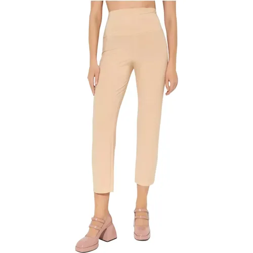 Beige hoch taillierte cremefarbene Hose - Norma Kamali - Modalova