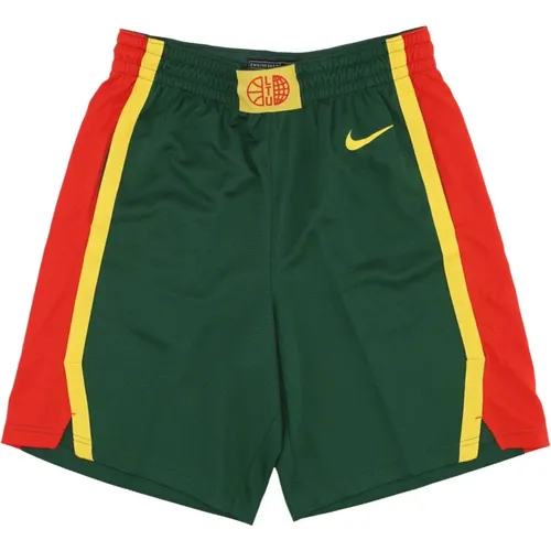 Lithuania Basketball Team Shorts Green/Red , male, Sizes: S, M - Nike - Modalova