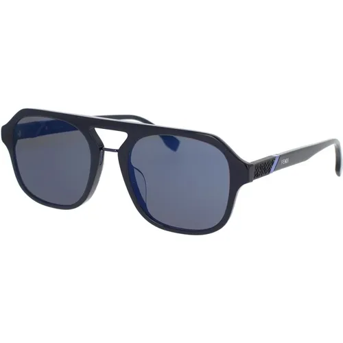 Eclectic 70s-inspired Sunglasses , unisex, Sizes: 55 MM - Fendi - Modalova