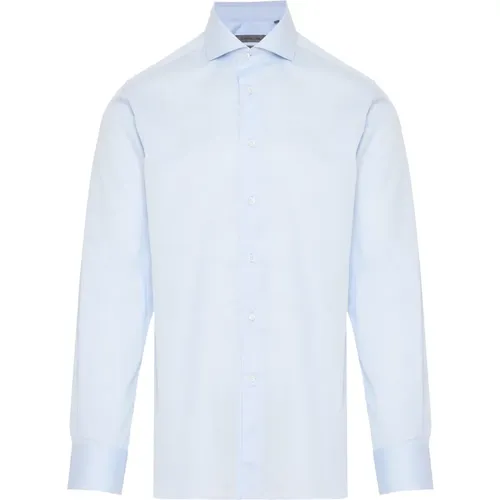 Cotton Twill Dress Shirt Made in Italy , male, Sizes: 4XL, 2XL, XL, 5XL, M, 3XL - Corneliani - Modalova