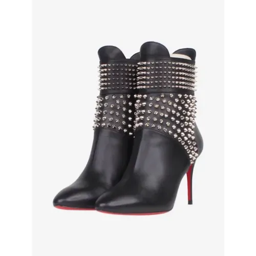 Pre-owned Leather boots , female, Sizes: 4 1/2 UK - Christian Louboutin Pre-owned - Modalova