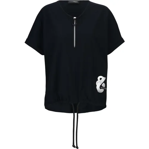 Casual Hoodie Shirt mit Dekorativem Druck , Damen, Größe: L - Doris Streich - Modalova