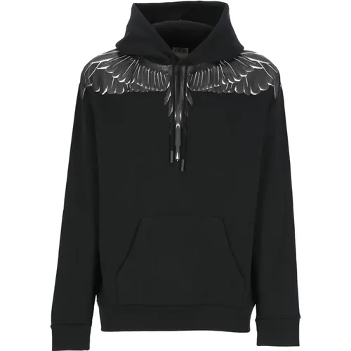Icon Wings Cotton Hoodie Sweater , male, Sizes: S, M, XL, L, XS - Marcelo Burlon - Modalova