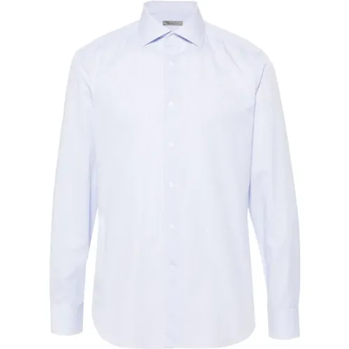 Italian Striped Cotton Shirt , male, Sizes: 5XL, XL, 3XL, M, L, 4XL, 2XL - Corneliani - Modalova
