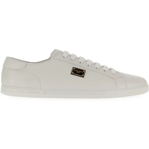 Saint Tropez Leather Sneaker Made in Italy , male, Sizes: 9 UK, 6 UK - Dolce & Gabbana - Modalova