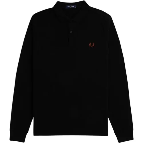 Long Sleeve Cotton Polo , male, Sizes: L, M, XL, S - Fred Perry - Modalova