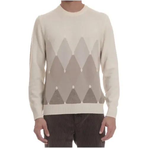 Classic Diamond Cashmere Sweater , male, Sizes: L, M, XL, 2XL - Ballantyne - Modalova