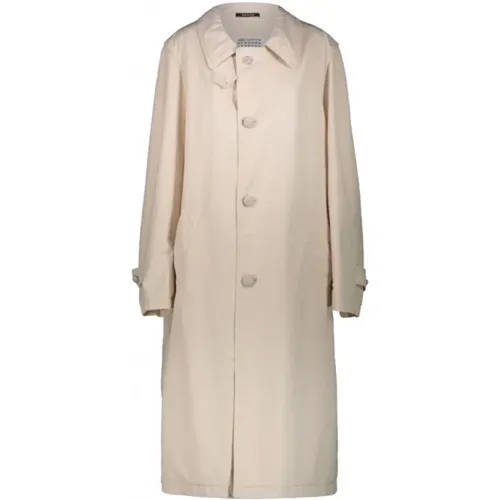 Wrinkled Ivory Cotton Coat , female, Sizes: XS - Maison Margiela - Modalova
