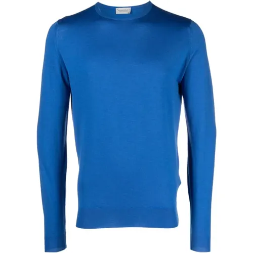 Cobalt Merino Wool Sweater , male, Sizes: L - John Smedley - Modalova