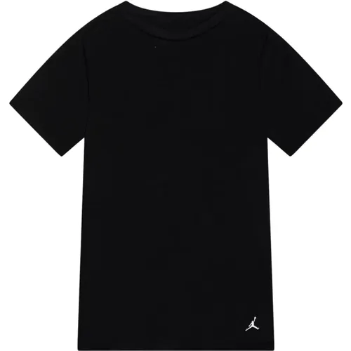 Schwarzes T-Shirt Flight Base Gerippter Rundhalsausschnitt - Jordan - Modalova