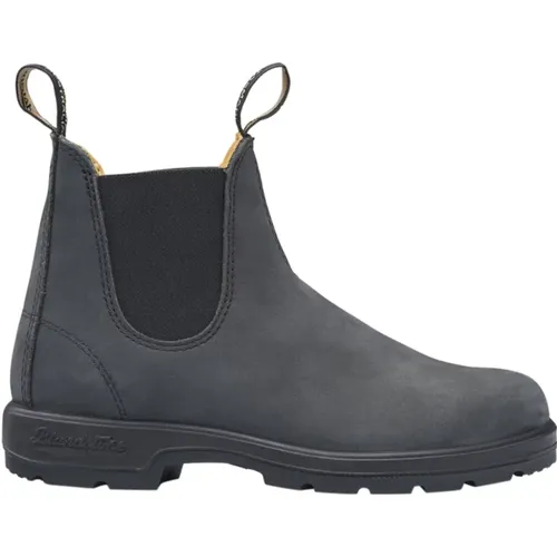 Rustikale Schwarze Leder Stilvolle Stiefel , Herren, Größe: 36 EU - Blundstone - Modalova