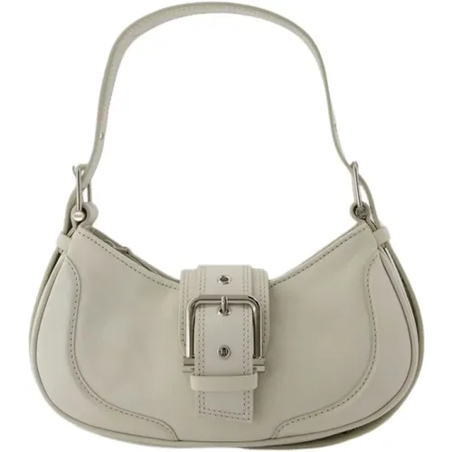 Cream Leather Shoulder Bag with Magnetic Clasp , female, Sizes: ONE SIZE - Osoi - Modalova