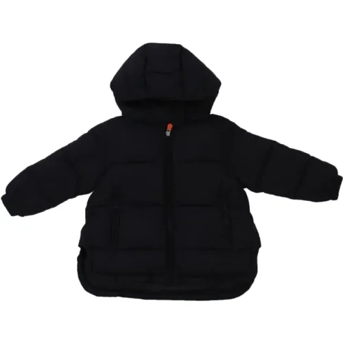 Schwarze Kapuzenjacke Recycelte Fasern , Damen, Größe: 104 CM - Save The Duck - Modalova