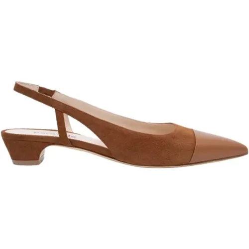 Elegante Brandy Velvet Slingback Schuhe , Damen, Größe: 39 1/2 EU - Parallele - Modalova