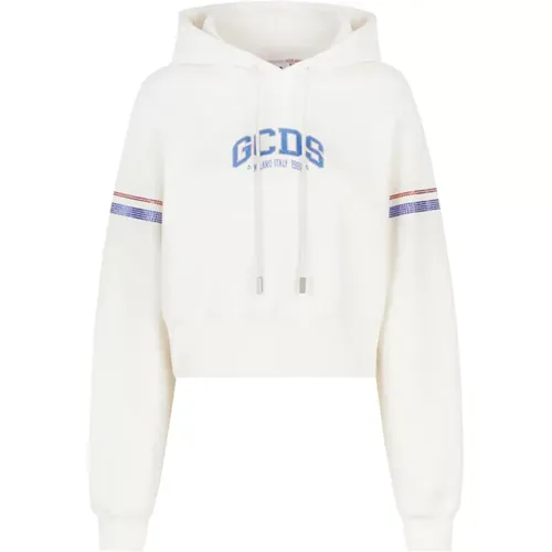 Logo Cropped Hoodie , female, Sizes: M - Gcds - Modalova