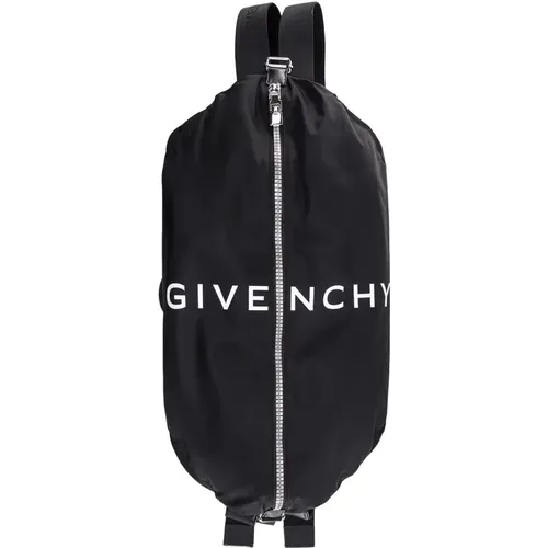 Stylischer und Funktioneller Nylon-Rucksack mit Logo-Print - Givenchy - Modalova