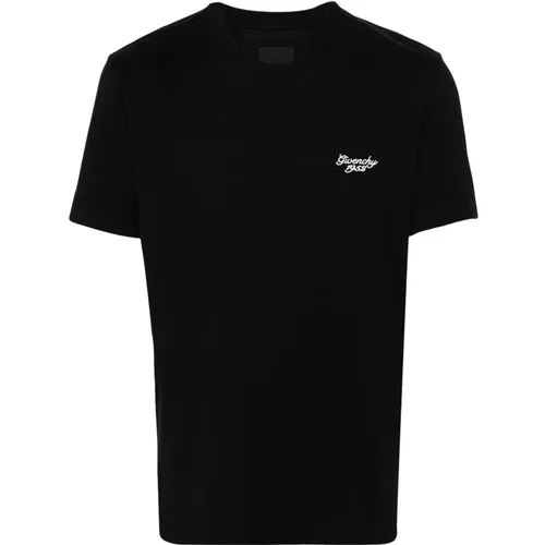 Logo-embroidered t-shirt , male, Sizes: L - Givenchy - Modalova