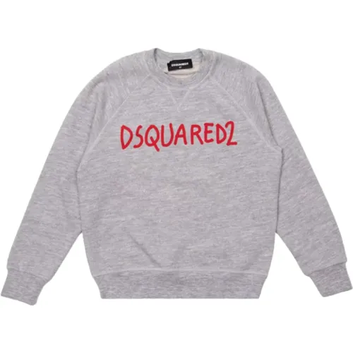 Graue Sweaters mit Grafischem Druck - Dsquared2 - Modalova