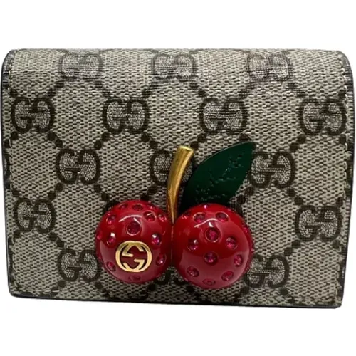 Coated Canvas Gucci Wallet , female, Sizes: ONE SIZE - Gucci Vintage - Modalova