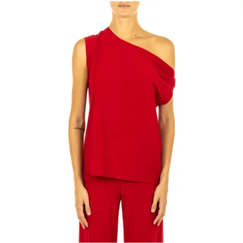 Rotes Drop-Shoulder-Top , Damen, Größe: S - Norma Kamali - Modalova