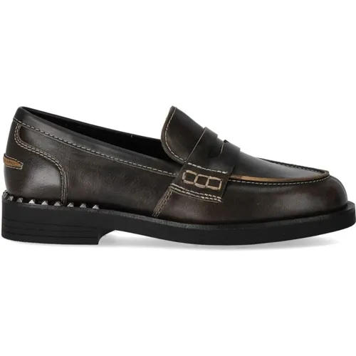 Vintage Dunkelbrauner Winona Loafer , Damen, Größe: 40 EU - Ash - Modalova