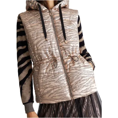 Padded Animal Print Vest , female, Sizes: M, S, XS - Liu Jo - Modalova