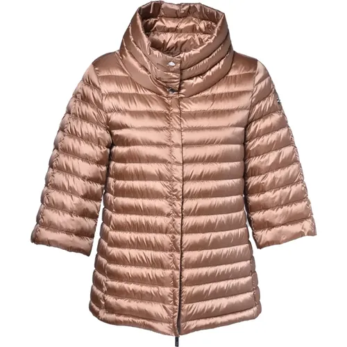 Down jacket in bronze nylon - Baldinini - Modalova