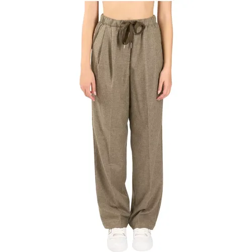 Wool jogger pants magazine model , female, Sizes: XL, M, L, XS, S - pinko - Modalova