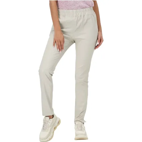 Stretch-Leder Chino Hose , Damen, Größe: S - Est'Seven - Modalova