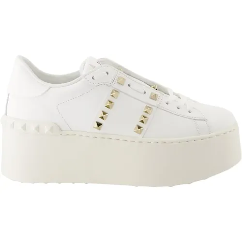 Rockstud Flatform Sneakers Leather , female, Sizes: 5 UK, 7 UK, 5 1/2 UK, 4 UK, 6 UK - Valentino Garavani - Modalova