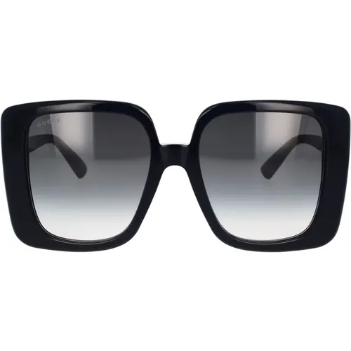 Quadratische Oversized-Sonnenbrille mit Metall-GG-Logo , Damen, Größe: 55 MM - Gucci - Modalova