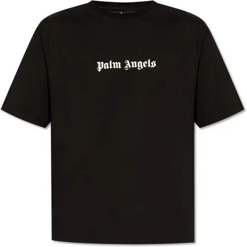 T-shirt with logo , male, Sizes: L, S, XL, M, 2XL - Palm Angels - Modalova