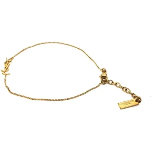 Pre-owned Gold bracelets , female, Sizes: ONE SIZE - Yves Saint Laurent Vintage - Modalova