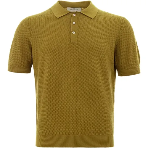 Knitwear Polo Shirt , male, Sizes: L - Gran Sasso - Modalova