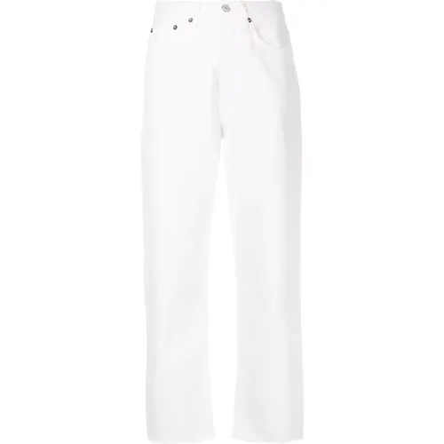 S Cropped Elemt Jeans , female, Sizes: W27 - Agolde - Modalova