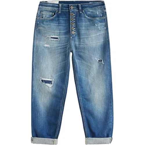 Locker sitzende Jeans mit Juwelknopf , Damen, Größe: W29 - Dondup - Modalova