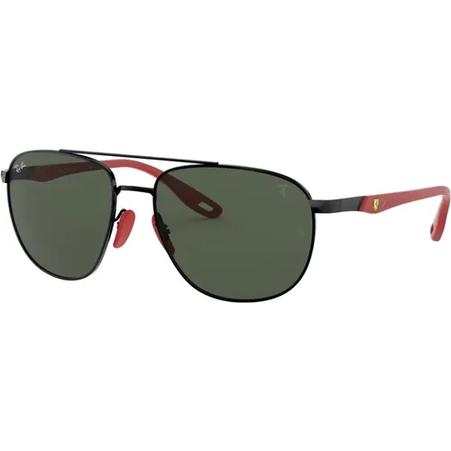 Scuderia Ferrari Grüne Clic Sonnenbrille,Verspiegelte Sonnenbrille Scuderia Ferrari - Ray-Ban - Modalova