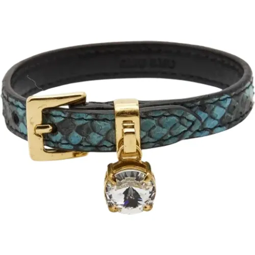 Pre-owned Leather bracelets , female, Sizes: ONE SIZE - Miu Miu Pre-owned - Modalova