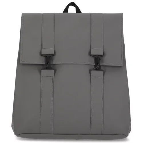 Grey Waterproof Backpack with Adjustable Straps , male, Sizes: ONE SIZE - Rains - Modalova